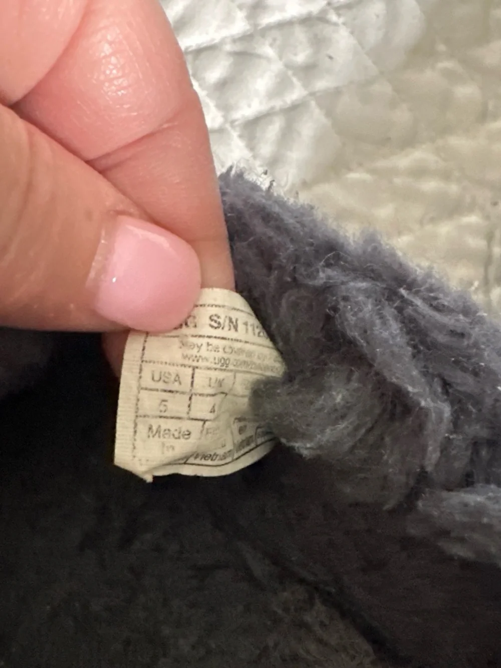 UGG Kids Blue Shearling-Lined Moccasin Slippers